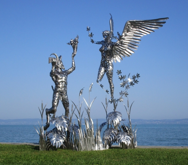 Pan and Syrinx statues